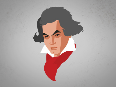 Ludwig van Beethoven deaf hero illustration ludwig van beethoven portrait