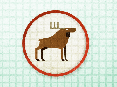 Moose icon illustration moose moosylvania simple texture