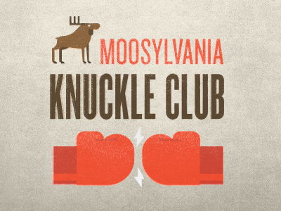 Moosylvania Knuckle Club boxing glove illustration moose moosylvania