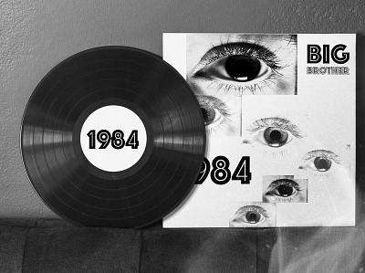 1984 ALBUM 1984 album collage cover design disc eyes feedback graphic design logo music photography rock typography