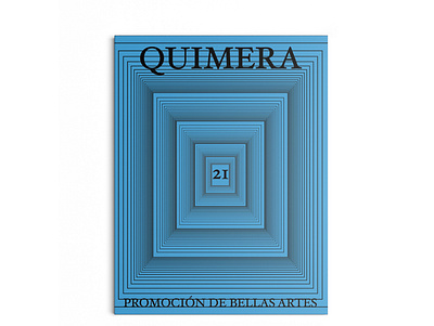 Quimera Cover 2021 blue book bookcover brand branding color cover design feedback geometry graphic graphic design line maga magazinedesign number perspective promotion typography
