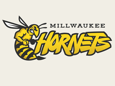 Millwaukee Hornets design illustration logo logo design logodesign logotype mascot mascot logo mascotlogo sports sports logo typogaphy