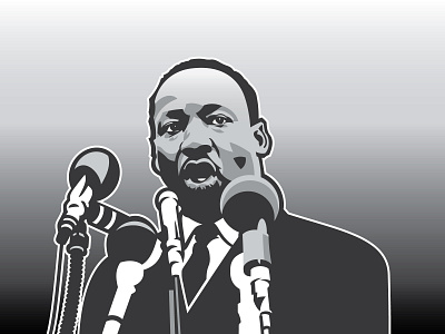 Martin Luther King Jr. portrait design drawing illustration portrait vector
