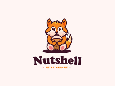 Squirrel Logo animal animal logo cute cute animal nut nuts nutshell pet pets sitting squirrel squirrel logo