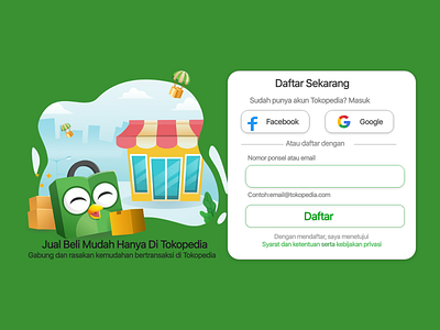 Daftar Tokopedia design illustration logo