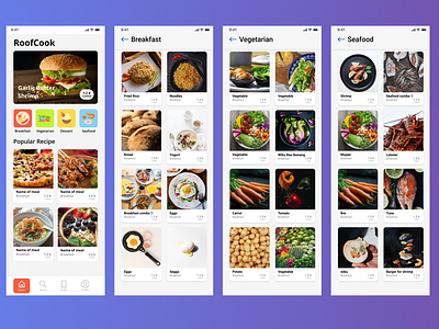 Recipe V.1 app application branding design doa eat figma food indonesia inspiration islam news popular recipe typo ui uiux usefull ux web