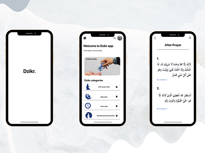 Dzikr App design graphic design ui ux