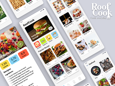 Food Recipe app branding cook cook app cooking design food food app recipe ui