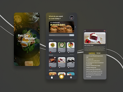 Recipe app design design figma food recipe share ui ux