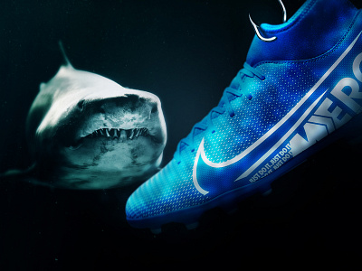 Caça arte arte digital design digital foto fotografia illustration manipulation nike noite photo photoshop pintura pintura digital shark soccer