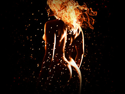 fire woman arte arte digital design digital fotografia illustration manipulation photoshop pintura pintura digital