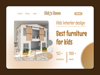 Kids interior design design designinterior graphic design illustration interior interiordesign kids kidsroom landingpage playroom ui webdesign webinteriordesign website