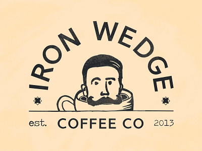 Iron Wedge Coffee branding coffee logo