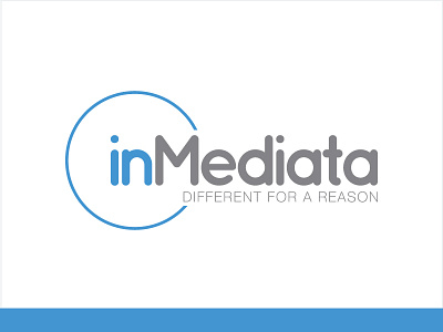 inMediata Logo blue branding clean healthcare identity logo software system tech technology type