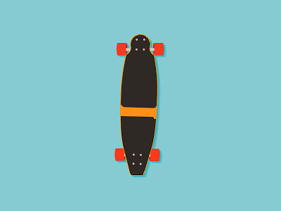 My Longboard design icon illustration longboard skateboard vector