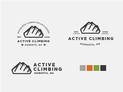 Active Climbing Logo Variations 