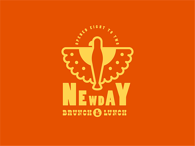 Newday Brunch & Lunch badge bird branding brunch design eagle icon illustration logo lunch sunrise typography vector