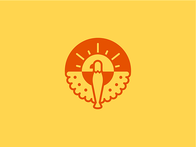 Newday Brunch & Lunch Icon badge bird branding design eagle icon illustration logo sketch sun sunrise vector