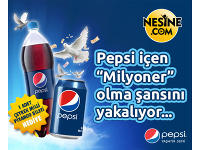 Pepsi & Nesine.com Campaign FB post @2013 campaign design facebook landingpage national lottery nesine.com pepsi post