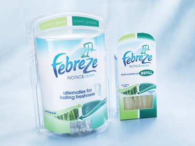 Febreze Noticeables branding design package design