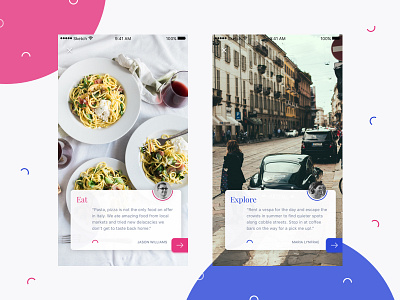 Travel Mobile Photo Gallery card gallery italy mobile photos travel ui unsplash