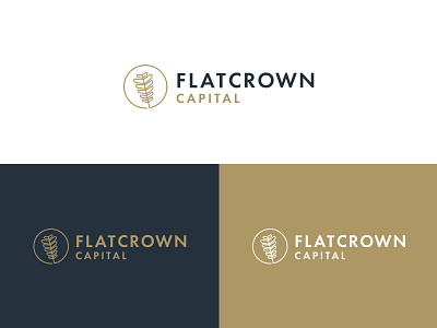 Flatcrown Capital Logo branding capital clean finance firm gold investment logo logomark