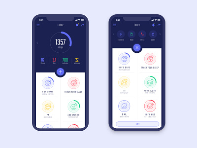 Health Mobile App Exploration clean dark ui emojis fitness freelance design health mobile mobile app design ui