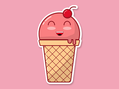 Ice Cream ice cream ice cream vector icecram vector icecream icon illustration vector vectorart
