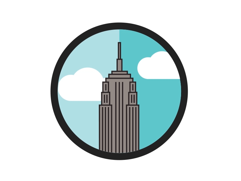 Empire State | Animation animated badge empire state building gif nyc