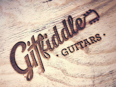 Gitfiddle Guitars guitar lettering logo