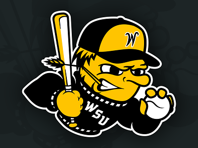 Shockers Baseball Rebrand baseball kansas logo rebrand shockers sports wichita wsu