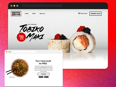 Japanese Restaurant Website Landing Page Design 🍱