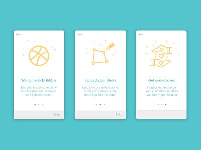 Onboarding Screen app dribbble flat illustration invitation invite mobile onboarding screen walkthrough web