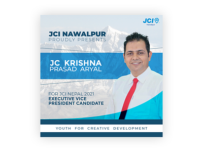 JCI Nawalpur Post Design clean design designs graphic design minimal photoshop typography