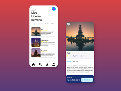 traveling app app design ui ux