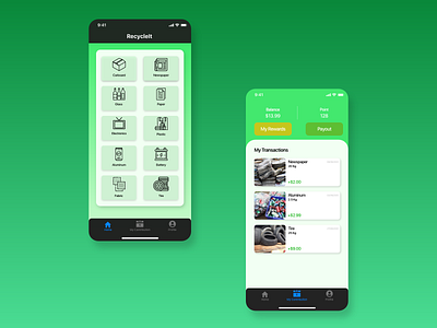 RecycleIt (recycling app design)