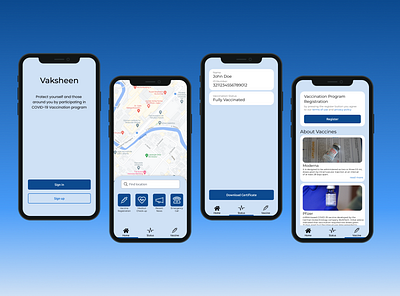 Vaksheen app covid covid 19 design graphic design illustration logo minimal register ui ux vaccine