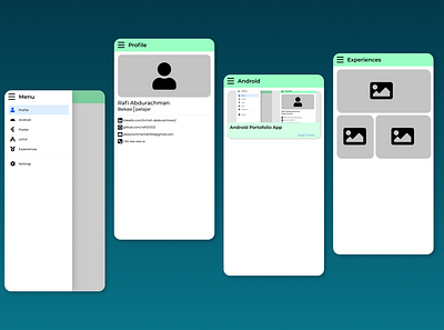 Portofolio App android app design graphic design ui ux