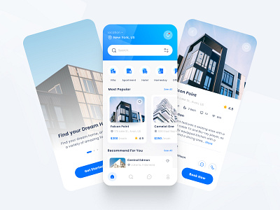 Real Estate App apartment clean home home rent home rent app minimal minimalist mobile mobile app mobile app design mobile design property real estate rent ui uidesign uiux ux