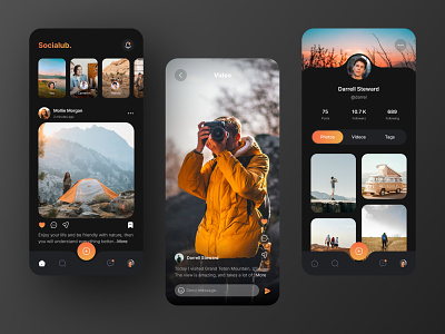 Socialub - Social Media App app app design chat clean design feed instagram ios minimal mobile app mobile deaign modern ui post social social media social network stories story ui ux