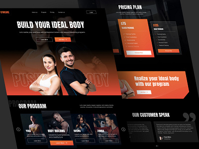 Gymcore - Fitness Landing Page body building clean design excercise exploration fitness gym landing page minimalist simple sport trainer ui ui design uiux ux ux design web design website workout