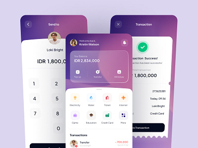 E-wallet Mobile App app app design bank banking clean crypto design e wallet finance fintech logo minimalist mobile ui uidesign uiux user experience user interface ux wallet