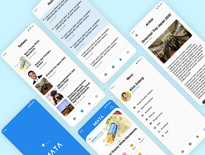 MATA app art design flat minimal ui ux web