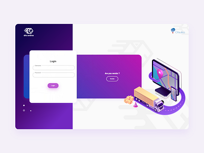 DTS Online Login Page app branding design graphic design illustration minimal ui ux web website