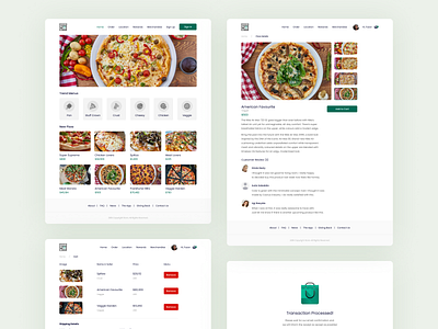 Pizza Web Design app design flat graphic design minimal typography ui ux web website