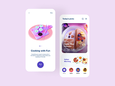 RecipeBook | App Design app appdesign appui artistic breakfast community cook creative design food food app graphicdesign minimal minimalist recipe social ui