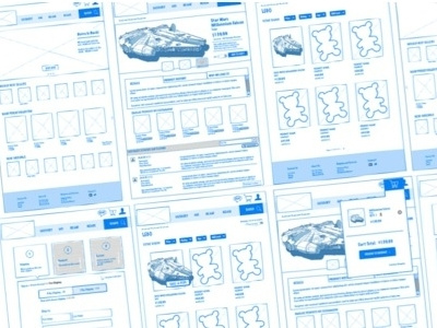 Toy Store Wireframing ecommerce first draft graphic design ui user experience ux website wireframe