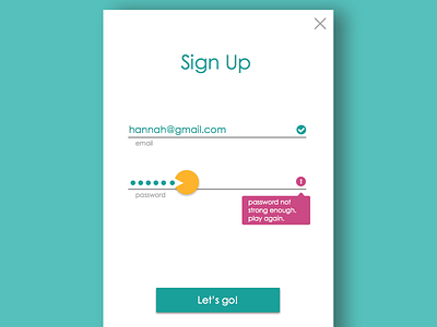 Sign Up daily ui dailyui error message mobile password sign up ui user experience ux
