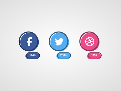 Social Share icons share buttons social buttons social media social share ui