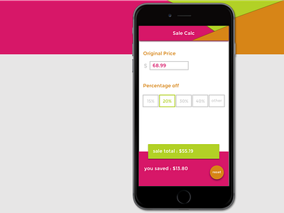 Sale Calculator app calculator ios material design mobile sale ui ux